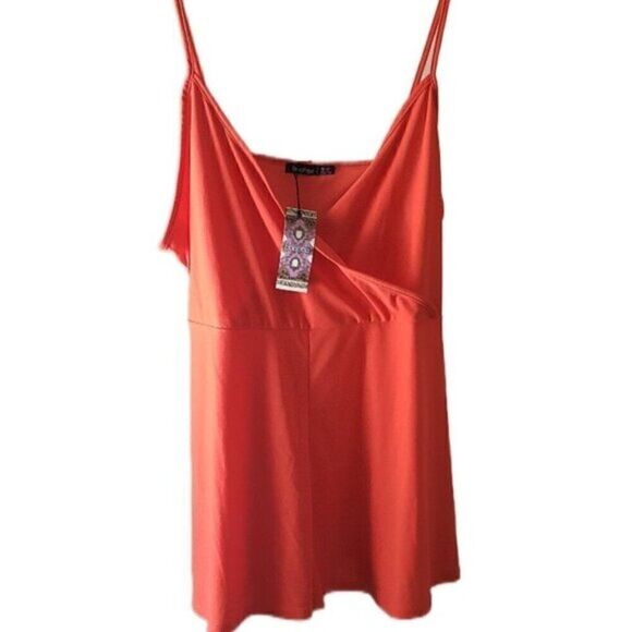 New Boohoo Orange Wrap Front Romper - Picture 1 of 4